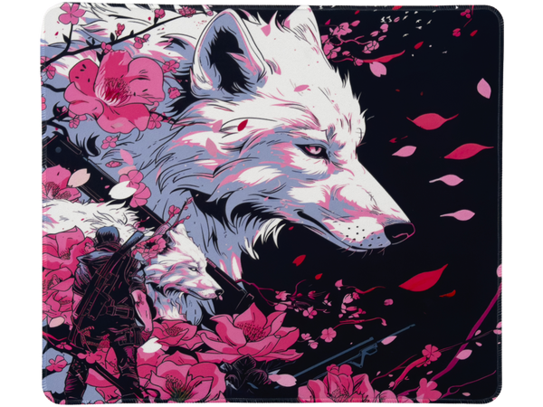 AzpectCustomz Sakura Wolf Infinity v2 XL Hybrid Mousepad - 19"x16.5"